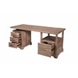 Darcy Solid Wood Writing Desk in Natural 68 Inches Long with Filing Drawer