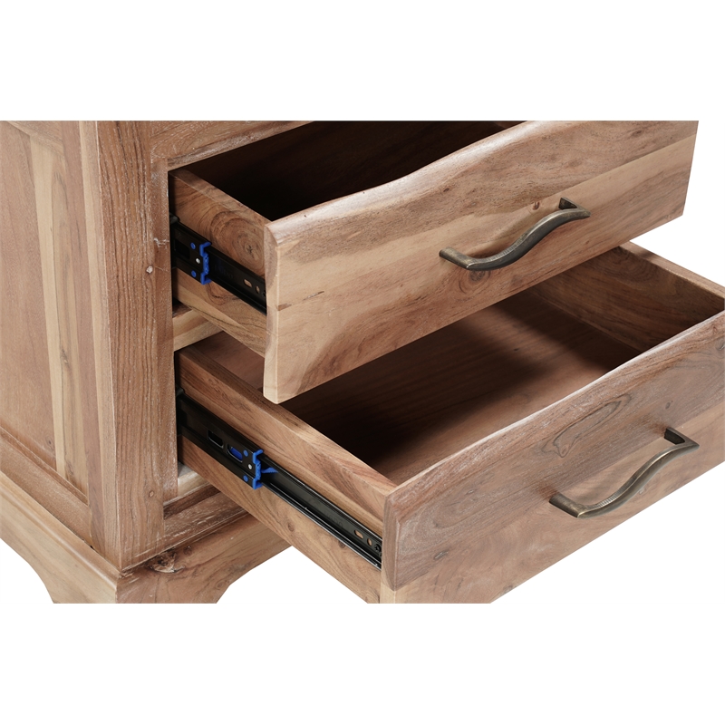 Darcy Rectangular Solid Wood Writing Desk in Natural 54 Inches Long