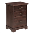 Darcy 3-Drawer Live Edge Solid Wood Filing Cabinet in Brown 30 Inches Tall
