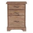 Darcy 3-Drawer Live Edge Solid Wood Filing Cabinet in Natural 30 Inches Tall