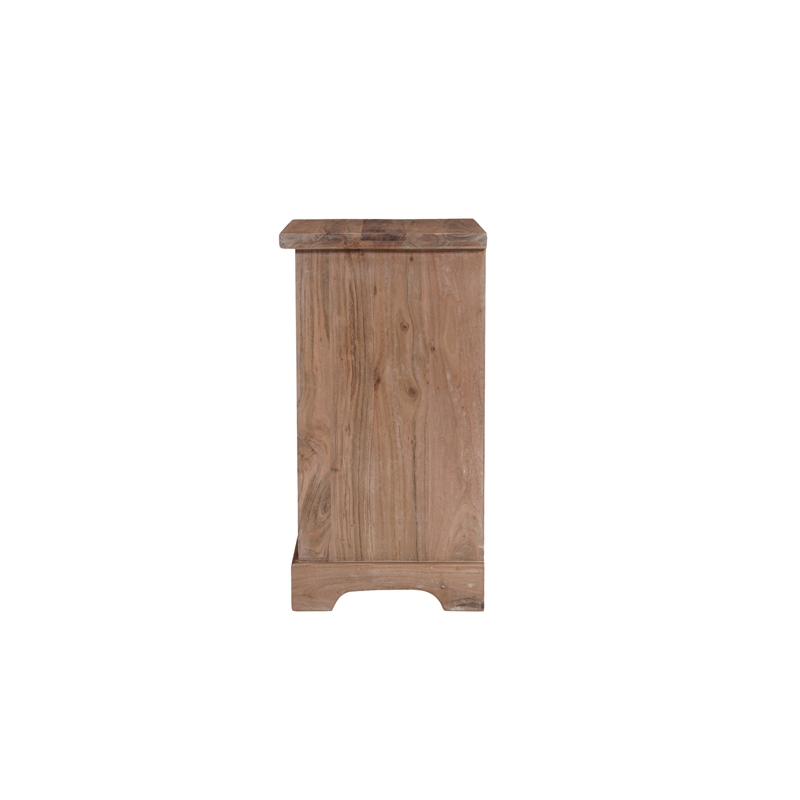 Darcy 3-Drawer Live Edge Solid Wood Filing Cabinet in Natural 30 Inches Tall