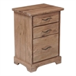 Darcy 3-Drawer Live Edge Solid Wood Filing Cabinet in Natural 30 Inches Tall
