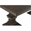 Lawrence Solid Wood Double Pedestal Dining Table in Dark Brown 75 Inches Long