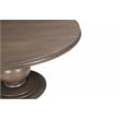 Lawrence Solid Wood Round Pedestal Dining Table in Brown 60 Inches Long