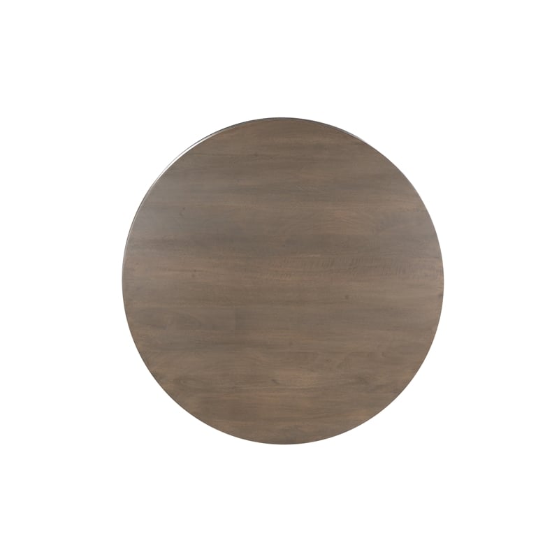 Lawrence Solid Wood Round Pedestal Dining Table in Brown 60 Inches Long