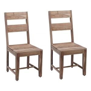 Darcy Modern Solid Wood Dining Chairs 39&quot in Natural (Set of 2)