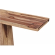 Warren Solid Wood Modern Console Table with Pedestal Base in Medium Brown