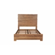 Werrick Live Edge Modern Solid Wood Queen Panel Bed in Brown