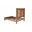 Werrick Live Edge Modern Solid Wood Queen Panel Bed in Brown