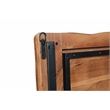 Werrick Live Edge Modern Solid Wood Queen Panel Bed in Brown