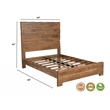 Werrick Live Edge Modern Solid Wood Queen Panel Bed in Brown