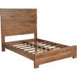Werrick Live Edge Modern Solid Wood Queen Panel Bed in Brown