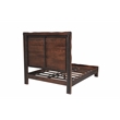 Werrick Live Edge Modern Solid Wood Queen Panel Bed in Dark Brown