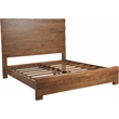 Werrick Live Edge Modern Solid Wood King Size Panel Bed in Brown