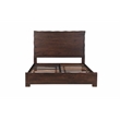 Werrick Live Edge Modern Solid Wood King Size Panel Bed in Dark Brown