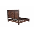 Werrick Live Edge Modern Solid Wood King Size Panel Bed in Dark Brown