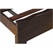Werrick Live Edge Modern Solid Wood King Size Panel Bed in Dark Brown