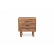 Werrick Solid Wood 3-drawer Nightstand in Brown 26.5 Inches Tall