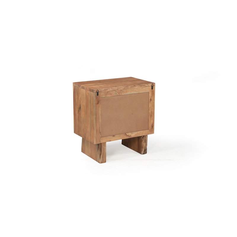 Werrick Solid Wood 3-drawer Nightstand in Brown 26.5 Inches Tall