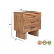 Werrick Solid Wood 3-drawer Nightstand in Brown 26.5 Inches Tall