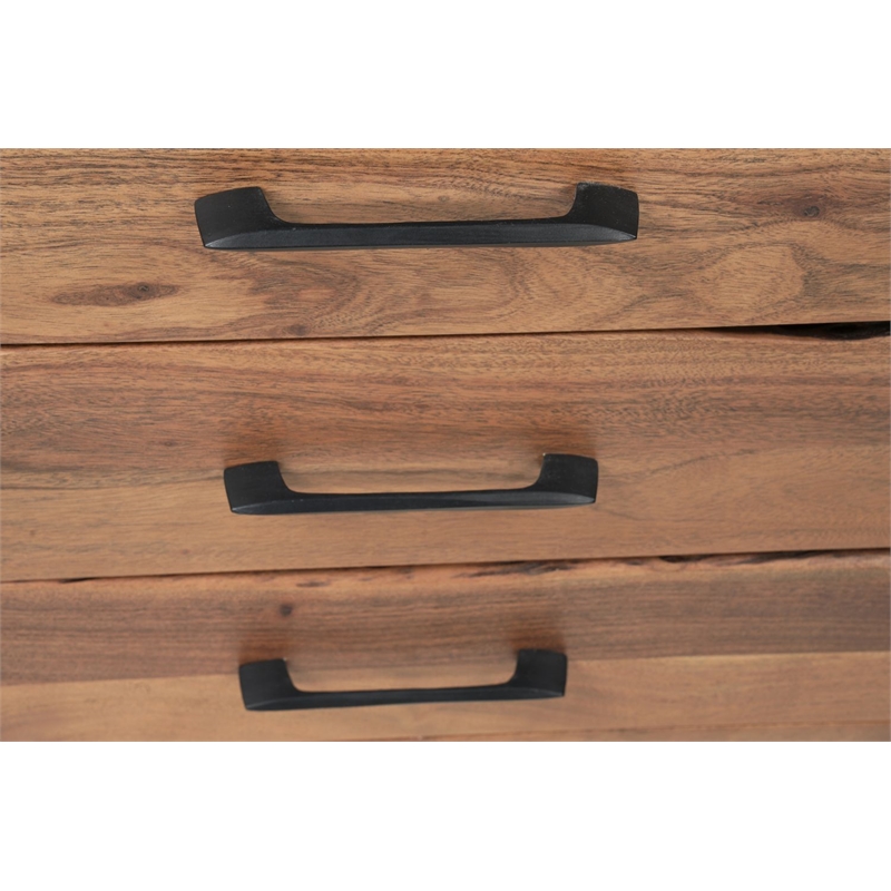 Werrick Solid Wood 3-drawer Nightstand in Brown 26.5 Inches Tall