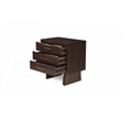 Werrick Solid Wood 3-drawer Nightstand in Dark Brown 26.5 Inches Tall
