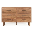 Werrick 6-drawer Live Edge Solid Wood Dresser in Brown 60 Inches Long