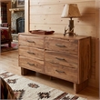 Werrick 6-drawer Live Edge Solid Wood Dresser in Brown 60 Inches Long