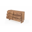 Werrick 6-drawer Live Edge Solid Wood Dresser in Brown 60 Inches Long