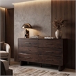 Werrick 6-drawer Live Edge Solid Wood Dresser in Dark Brown 60 Inches Long