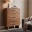 Werrick 5-drawer Live Edge Solid Wood Chest in Brown 52 Inches Tall