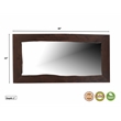 Werrick Live Edge Solid Wood Accent Mirror in Dark Brown 48 Inches Long