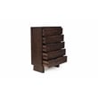 Werrick 5-drawer Live Edge Solid Wood Chest in Dark Brown 52 Inches Tall