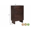 Werrick 5-drawer Live Edge Solid Wood Chest in Dark Brown 52 Inches Tall