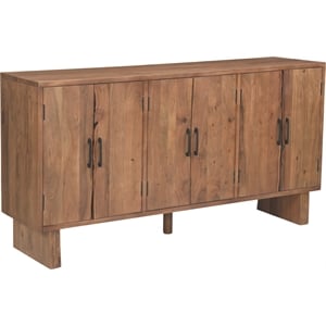 Werrick Solid Wood Rectangular Sideboard in Brown 69 Inches Long