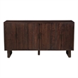 Werrick Solid Wood Rectangular Sideboard in Dark Brown 69 Inches Long