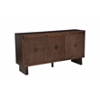 Werrick Solid Wood Rectangular Sideboard in Dark Brown 69 Inches Long