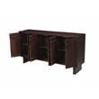 Werrick Solid Wood Rectangular Sideboard in Dark Brown 69 Inches Long