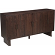 Werrick Solid Wood Rectangular Sideboard in Dark Brown 69 Inches Long