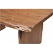 Werrick Modern Live Edge Solid Wood Dining Table in Brown 60 Inches Long
