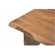 Werrick Modern Live Edge Solid Wood Dining Table in Brown 60 Inches Long
