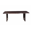 Werrick Modern Live Edge Solid Wood Dining Table in Dark Brown 60 Inches Long