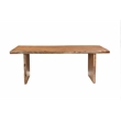 Werrick Modern Live Edge Solid Wood Dining Table in Brown 72 Inches Long