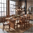 Werrick Modern Live Edge Solid Wood Dining Table in Brown 72 Inches Long