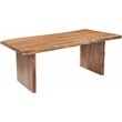 Werrick Modern Live Edge Solid Wood Dining Table in Brown 72 Inches Long