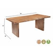 Werrick Modern Live Edge Solid Wood Dining Table in Brown 84 Inches Long