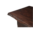 Werrick Modern Live Edge Solid Wood Dining Table in Dark Brown 84 Inches Long