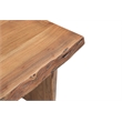 Werrick Modern Live Edge Solid Wood Coffee Table in Brown 51 Inches Long