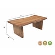 Werrick Modern Live Edge Solid Wood Coffee Table in Brown 51 Inches Long