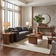Werrick Modern Live Edge Solid Wood Coffee Table in Brown 51 Inches Long